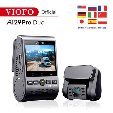 VIOFO-Cámara de salpicadero Dual A129 Pro Duo 4K, DVR 2022, 4k, modo de estacionamiento GPS, sensor Sony, WIFI, 4K, DVR ► Foto 1/6