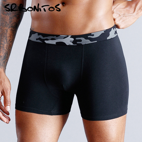 Calzoncillos de marca para hombre, ropa interior de camuflaje, Bóxer corto de algodón, Sexy ► Foto 1/6