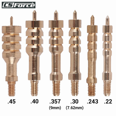 Cabezal de cepillo de latón para limpieza de pistola de caza, Kit de herramientas de limpieza para Rifle, punta de cobre, Jag 8-32, 7,62mm/9mm/.22/.243/.40/.45 ► Foto 1/6