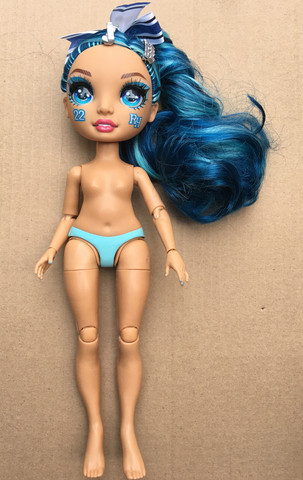 Cuerpo de muñeca de piel blanca móvil, varias articulaciones, muñeca Hermana Grande, cuerpo de Yoga, cabeza de pelo suave, juguete para niña, figuras DIY, regalo de Año Nuevo, muñecas ► Foto 1/6