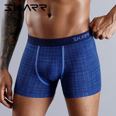 SKARR boxer para hombre Boxer algodón Boxershorts hombres ropa interior bóxer Shorts Sexy Gay calzoncillos más calzones cómodos ► Foto 1/6