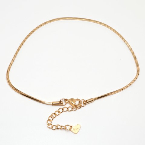 Tobillera de acero inoxidable 304 para mujer, pulsera de cadena larga, Color dorado, 23,3 cm(9 1/8 