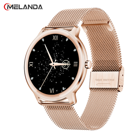 MELANDA-reloj inteligente de 2022mm para mujer, Smartwatch superfino con pantalla táctil con frecuencia cardíaca, Monitor de presión arterial, para Android IOS, 7,3 ► Foto 1/6