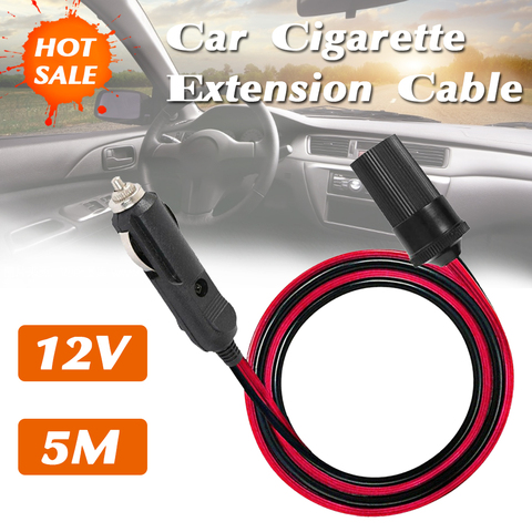 Cable de extensión para mechero de coche, 5M, 12V, adaptador de Cable de extensión macho y hembra ► Foto 1/6