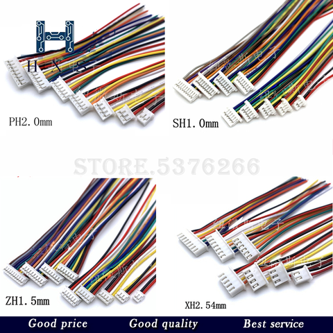 10 Uds 1,0, 1,25, 1,5, 2,0, 2,54, SH/JST/ZH/PH/XH 1,0 MM 1,25 MM 1,5 MM 2,0 MM 2,54 MM conector de enchufe hembra con cable/2/3/4/5/6/7/8/10Pin ► Foto 1/1