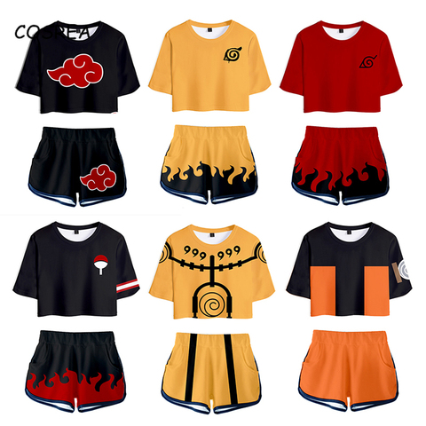 Camiseta de Naruto para mujer, Disfraz de Cosplay, camiseta de Anime,  Uzumaki Akatsuki, Haruno Sakura, traje deportivo, camisetas y pantalones  cortos, ropa para mujer - Historial de precios y revisión | Vendedor