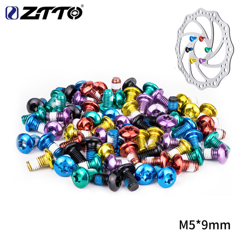 ZTTO-pernos de freno de disco para bicicleta de montaña, tornillos coloridos T25 de aluminio M5 x 9mm Torx, 12 Uds. ► Foto 1/6