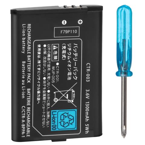 1pc 3,7 V 1300mAh CTR-003 de alta calidad Pack de batería recargable de repuesto para Nintendo 3DS ► Foto 1/4