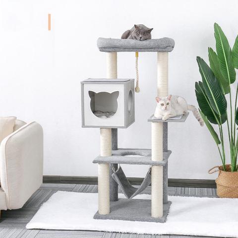 Juguete rascador de madera para gatos, árbol de escalada, ratón, Gato de juguete, juguete para saltar, marco de escalada, muebles para gatos, poste para rascar ► Foto 1/6