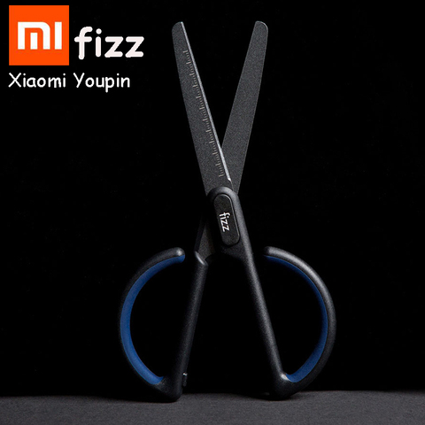 Xiaomi-Tijeras Youpin Fizz de teflón, marcador de escala, cortador redondeado seguro, con cabeza de recubrimiento de flúor, para oficina, papelería, novedad ► Foto 1/6