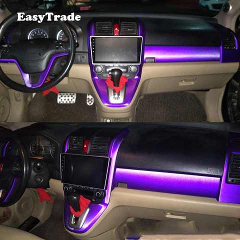 Pegatina de coche para Honda CRV 2008 2007, conjunto de pegatinas de fibra de carbono con patrón Interior, embellecedor para Honda CR V 2007 2011 13 Uds. ► Foto 1/6