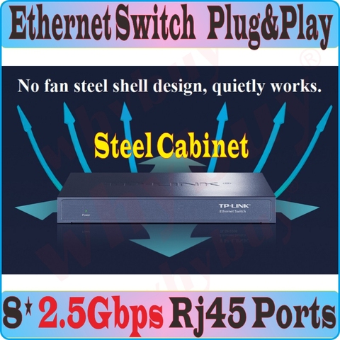 Plug & Play 8*2500Mbps RJ45 puertos interruptor Ethernet de escritorio 2,5 Gigabit Ethernet de red IEEE 802 3bz/3ab/3x16K de la dirección MAC ► Foto 1/6