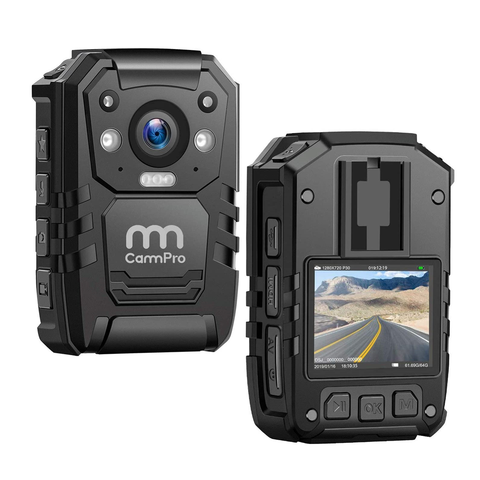 CammPro-cámara corporal i826 de policía, 1296P, HD, 128GB, grabadora portátil Premium, IP66, impermeable, con visión nocturna GPS ► Foto 1/6
