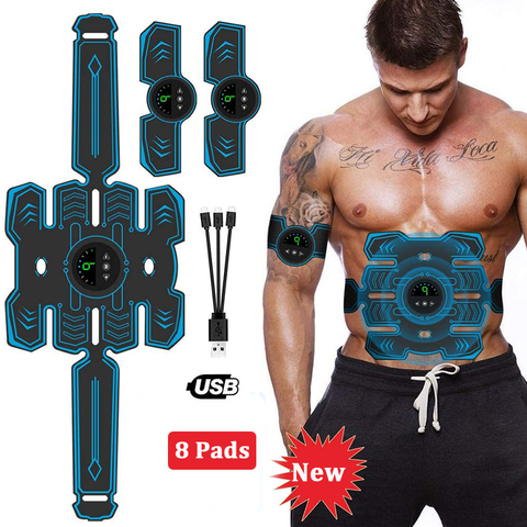 Eléctrico estimulador muscular Abdominal EMS entrenador Toner Abdomen de estimulación muscular Abs Fitness equipo para la pierna del brazo de masaje en la espalda ► Foto 1/6