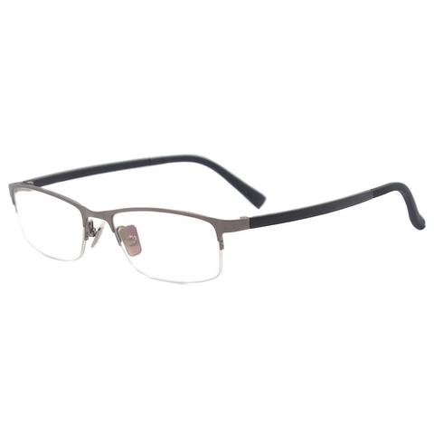 Gafas de Metal de medio borde ovaladas para hombres y mujeres gafas montura para lentes de prescripción de miopía lectura progresiva ► Foto 1/6