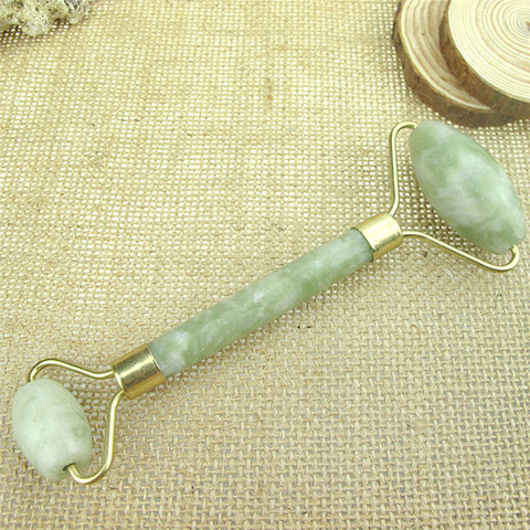 Rodillo de Jade para masaje Facial, herramientas adelgazantes, rodillo de Jade para relajación de cara, cuello, cara, cabeza, cuello, piedra para los pies, 1 unidad ► Foto 1/6