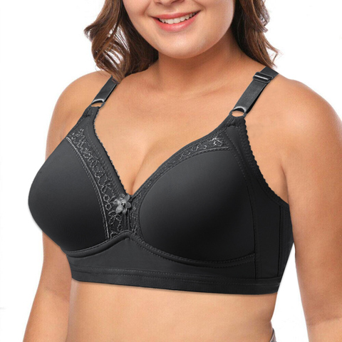 Sostén para mujer inalámbrico cómodo sostén push-up lencería Sexy luz Bralette con relleno interior 75 80 85 90 95 100 105 B copa C ► Foto 1/6