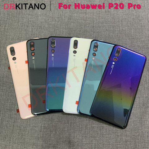 Panel trasero para Huawei P20 Pro, cubierta trasera de batería, carcasa de puerta trasera, Funda de cristal para Huawei P20 Pro, cubierta de batería + lente de cámara ► Foto 1/6