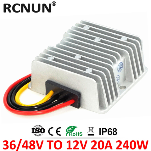 36 V 48 V a 12 V 10A 15A 20A DC Step Down convertidor 30-60 V a 12 V Buck módulo reductor de voltaje para carrito de Golf ► Foto 1/6