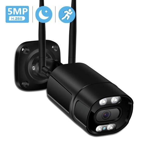 5MP Wifi Cámara IP Exterior Ai Detección humana Audio 3MP 1080P HD Cámara IP Color Infrarrojo Visión nocturna Seguridad CCTV Cámara P2P ► Foto 1/6