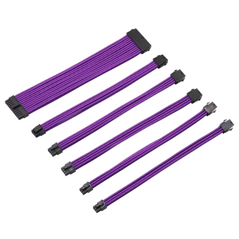 Módulo de carcasa de PC, Cable de extensión de alimentación 18AWG, PSU, ATX, 24 Pines, VGA, 6 + 2 pines, CPU, 4 + 4 pines, varios colores opcionales ► Foto 1/6