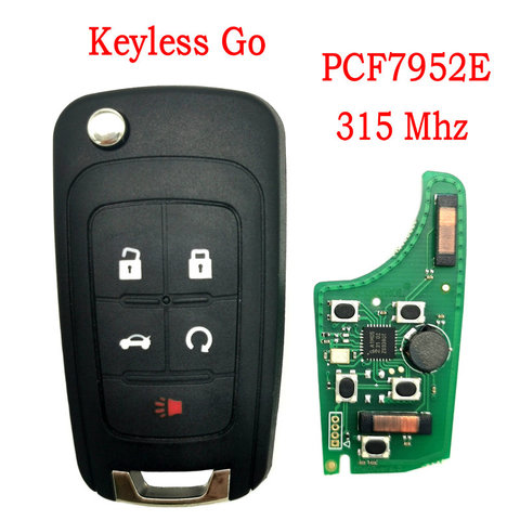 Datong mundo coche de Control remoto de Flip clave para Chevrolet Camaro Cruze equinoccio Malibú FCC OHT01060512 ID46 315/433Mhz sin llave ir ► Foto 1/6