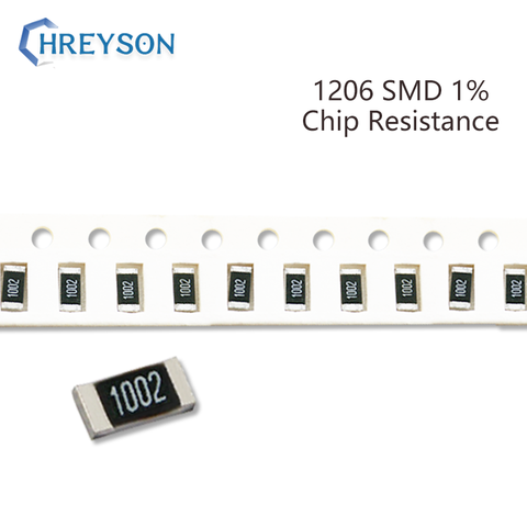 Kit de resistencias SMD 100, conjunto surtido de componentes electrónicos de bricolaje, 1206, 1% de tolerancia, 402R-30K, 4,3 K, 4,7 K, 5,1 K, 5,6 K, 6,2 K, 10 Ohm, 6,8 Uds. ► Foto 1/6