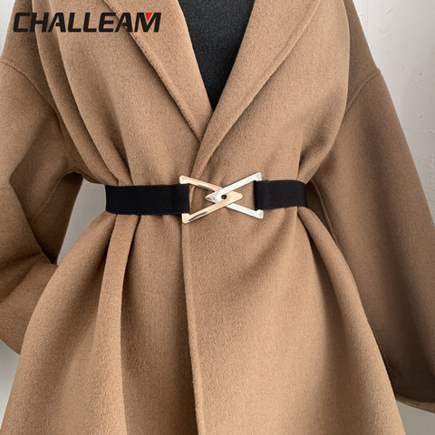 Cinturón triangular para mujer, cinturón elástico decorativo con suéter de vestido, cinturón simple, faja versátil de moda x254 ► Foto 1/6