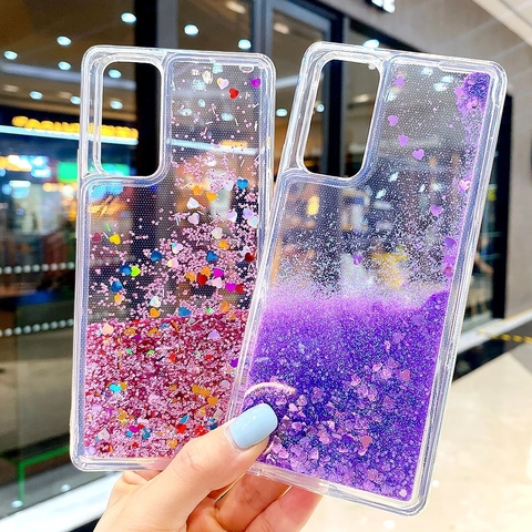 Brillo líquido de Glitter. Arenas Movedizas de silicona TPU funda de teléfono para Xiaomi Poco M3 X 3 NFC Redmi 7A 8A 9A 9C Nota 5 Plus 6 7 8T 8 9S Pro Max ► Foto 1/6