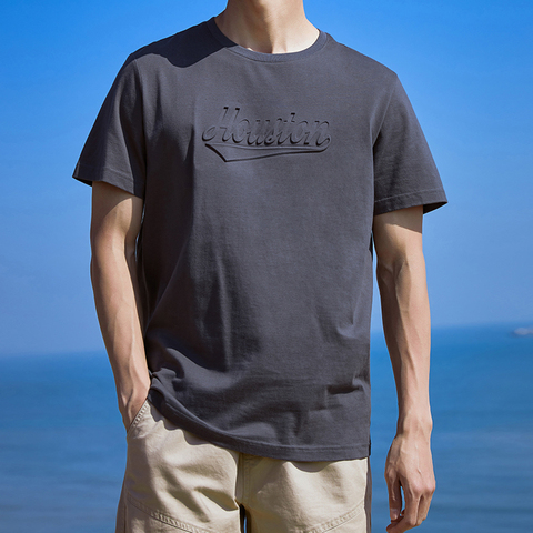 Camiseta de campamento de Pioneer para hombre, Camisa de algodón de 100% Vintage de gran tamaño, informal, negro, azul y gris, ATS105403 ► Foto 1/6
