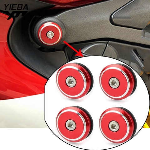 Tapones de marco de aluminio para motocicleta, tapa decorativa para marco, cubierta de orificio para Ducati 899 959 1199 1299 Panigale / S Panigale V4 S, accesorios ► Foto 1/6