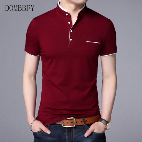 Polo de manga corta para hombre, camisa informal con cuello vuelto, ajustada, transpirable, Color sólido, de negocios, 5XL, de verano ► Foto 1/6