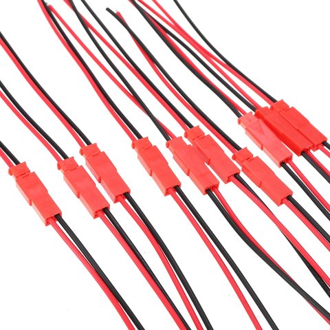 20 piezas nuevo 2 Pin conector macho hembra JST Cable 22 AWG Cable para RC batería helicóptero DIY luces LED Decoración ► Foto 1/6