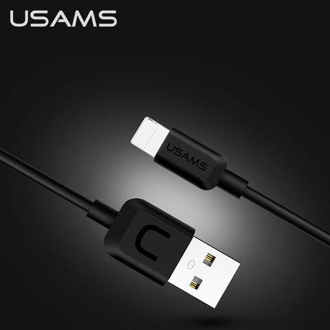 USAMS USB 10 Pcs Cable de tipo C 2A para iPhone Lightning Cable de carga para iPhone 7 8 Plus X XS X Max XR 5 5S SE 6 6S Plus Cable de datos ► Foto 1/6