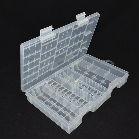 Bolsa contenedor de baterías de plástico a prueba de agua, caja tipo organizador de almacenamiento de baterías AA y AAA ► Foto 1/6