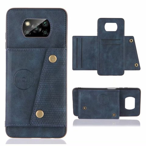 Funda de teléfono de cuero con tapa para Xiaomi Redmi Note 9, 9S, 8T, 7 Pro, 9A, 9C, 8A, 7A, K20, K30, tarjetero, bolsillos, Poco X3, NFC, F2, X2 ► Foto 1/6