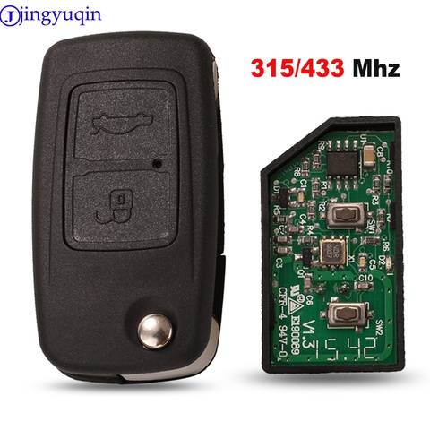 Jingyuqin 2 botones llave remota 315/433MHz con ID40 ID46 Chip 9CN A21 hoja para coche Chery A5 A3 antes de 2009 ► Foto 1/6