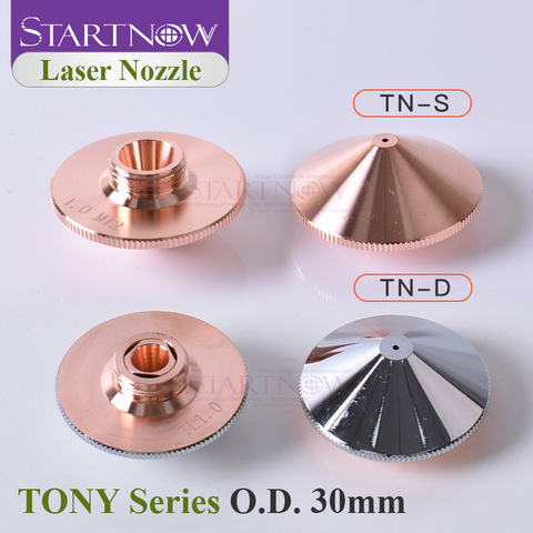 Boquillas TONY de 30mm de diámetro de Startnow para TN-30 láser de fibra, calibre individual de doble capa 1,2 1,5 2,0 2,5 3,0 para soporte de cabezal láser CNC ► Foto 1/6