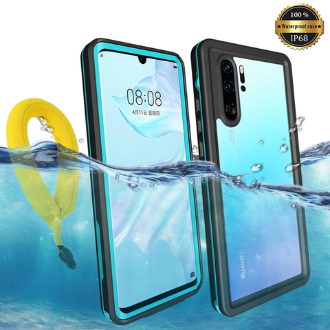 Funda de teléfono para Huawei P20 P30 Pro, impermeable IP68, a prueba de polvo, para buceo, Nova 3e, 4e, Mate 20, 30 Pro, deporte al aire libre ► Foto 1/6