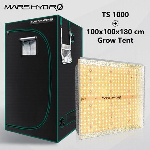 MarsHydro-Luz led de espectro completo para plantas de interior, tienda de cultivo TS 1000W, 100x100x180cm, luz de cultivo de planta hidropónica de jardín ► Foto 1/6