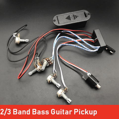 3 bandas EQ Preamp circuito guitarra potenciómetro Dual para guitarra bajo activo Pickup 5 perillas Control guitarra Sistema de Control de recogida ► Foto 1/6