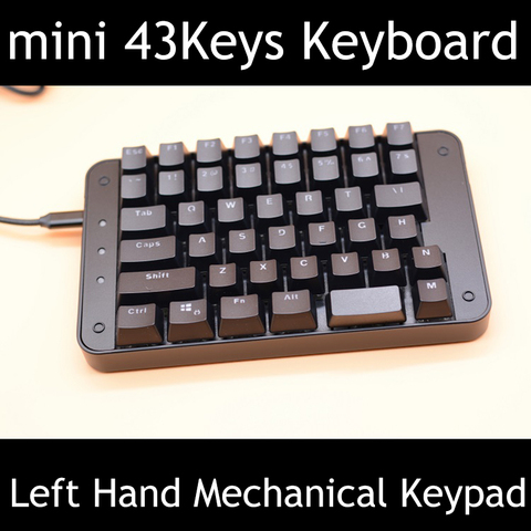 Teclado de juegos programable a mano, para jugar de 43Key Teclado mecánico, teclas programables de una sola mano, ajuste de Macro ► Foto 1/4