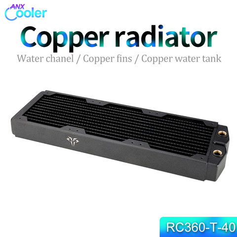 Radiador de cobre de 40mm de grosor, radiadores negros de 360, apto para 120 ventiladores * 3 ► Foto 1/6