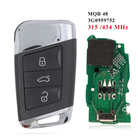 Llave remota inteligente para coche, dispositivo sin llave, MQB, 434Mhz, con Chip ID48, para VW Passat B8 Magotan Superb A7 Variant, Año 2014-2022 ► Foto 1/6