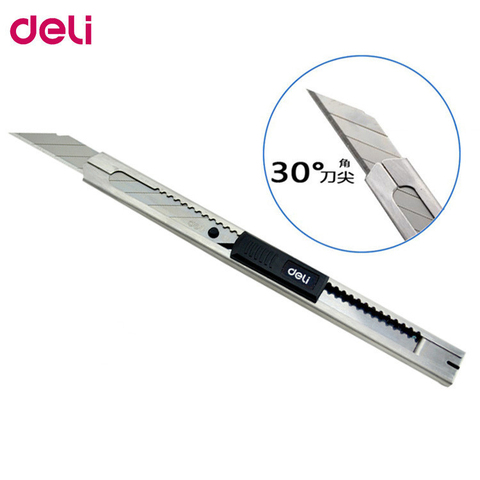 Deli-cuchillo de utilidad, suministros de Arte de Metal, hoja de acero inoxidable, para papel y oficina, bricolaje, arte, cúter, material escolar ► Foto 1/6