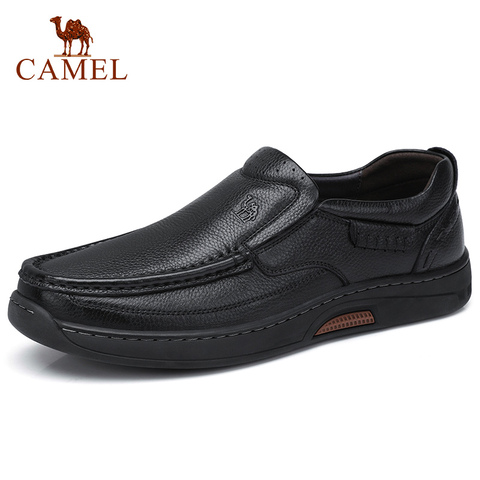 CAMEL nuevo cómodo de cuero genuino de los hombres Zapatos de Hombre de negocios Formal mocasines Zapatos casuales de cuero de los hombres Zapatos mocasín Hombre ► Foto 1/6