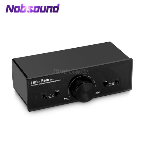 Nobsound oso MC2 totalmente equilibrado pasivo preamplificador Pre-amplificador XLR/RCA controlador de señal de Audio conmutador ► Foto 1/6