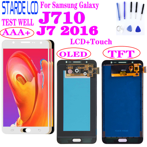 Pantalla táctil LCD Super Amoled para SAMSUNG Galaxy J7, 2016, J710, J7 2016, J710F, 5,5