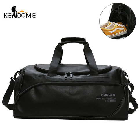 Bolsos De hombro De cuero suave para gimnasio, bolsa De viaje para hombres, deportes, Fitness, Gymtas, Duffel, equipaje De entrenamiento, saco De deporte 2022 XA5WD ► Foto 1/6