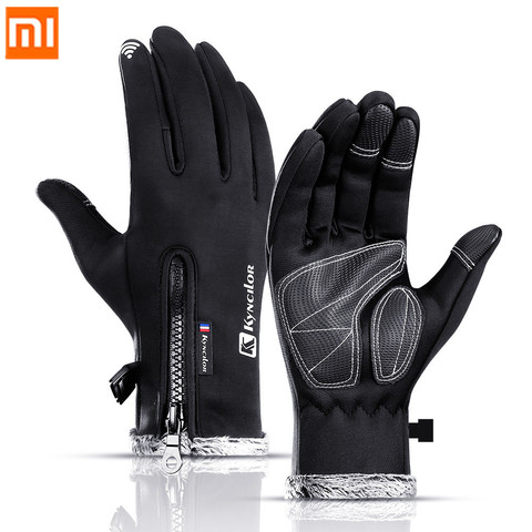 XiaoMi pantalla táctil al aire libre ciclismo deportivo más calidez de terciopelo, repelente al agua, guantes resistentes al desgaste antideslizantes, Otoño e Invierno ► Foto 1/6